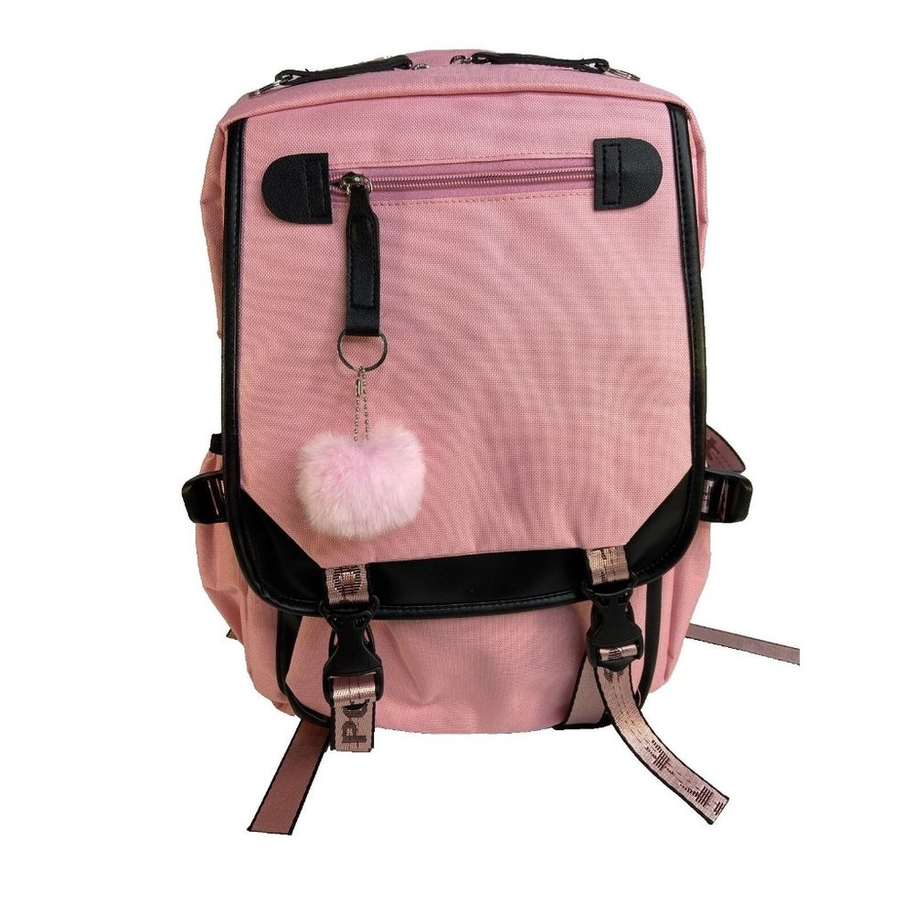 ZHANAO Sports Backpack Fashion Pink Waterproof Lightweight USB Headphone Port